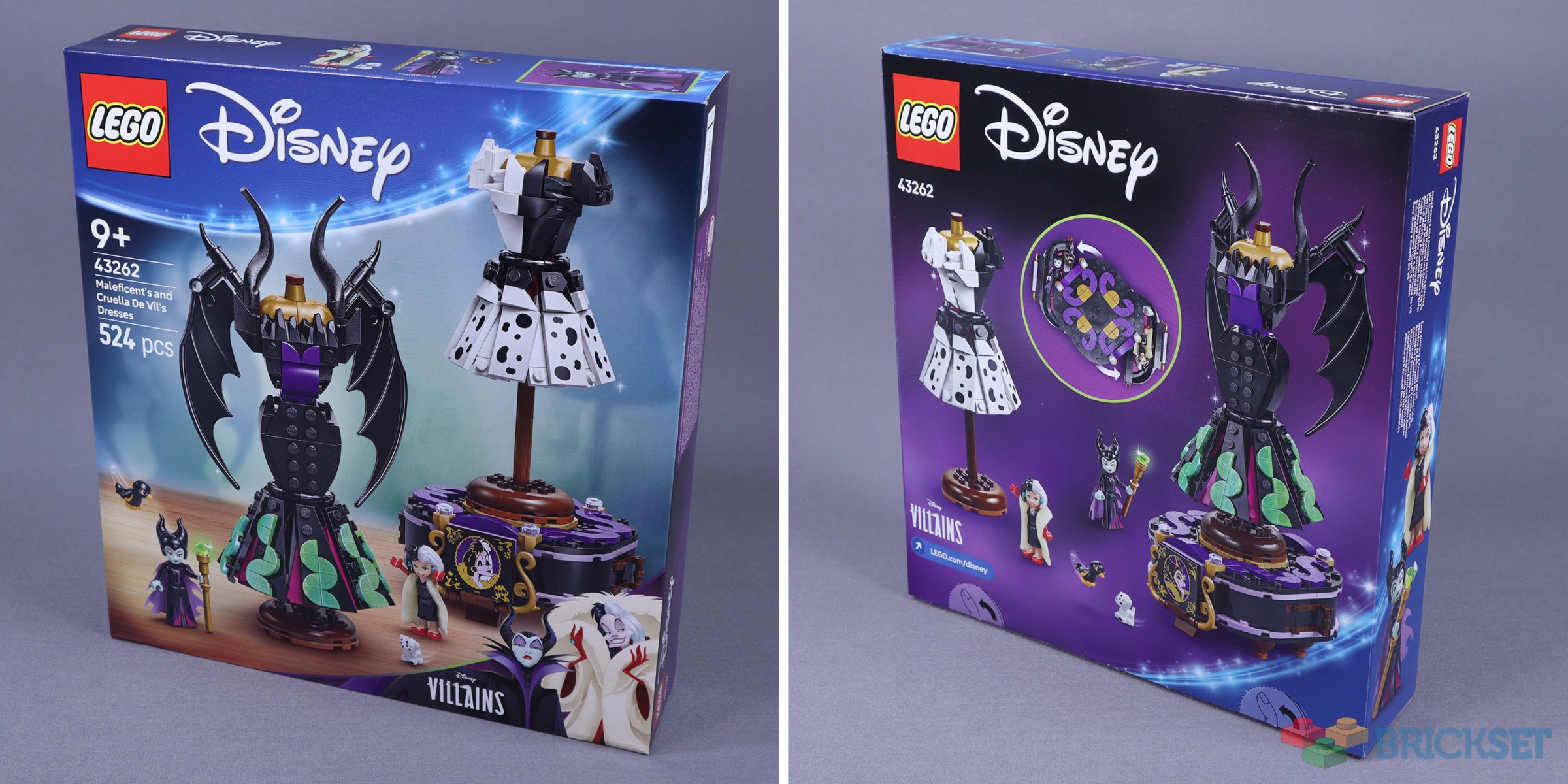 ラベンダー LEGO Disney 43262 Maleficent's and Cruella De Vil's Dresses review